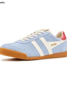Vintage-inspired Suede Low Top Sneakers with Gum Sole